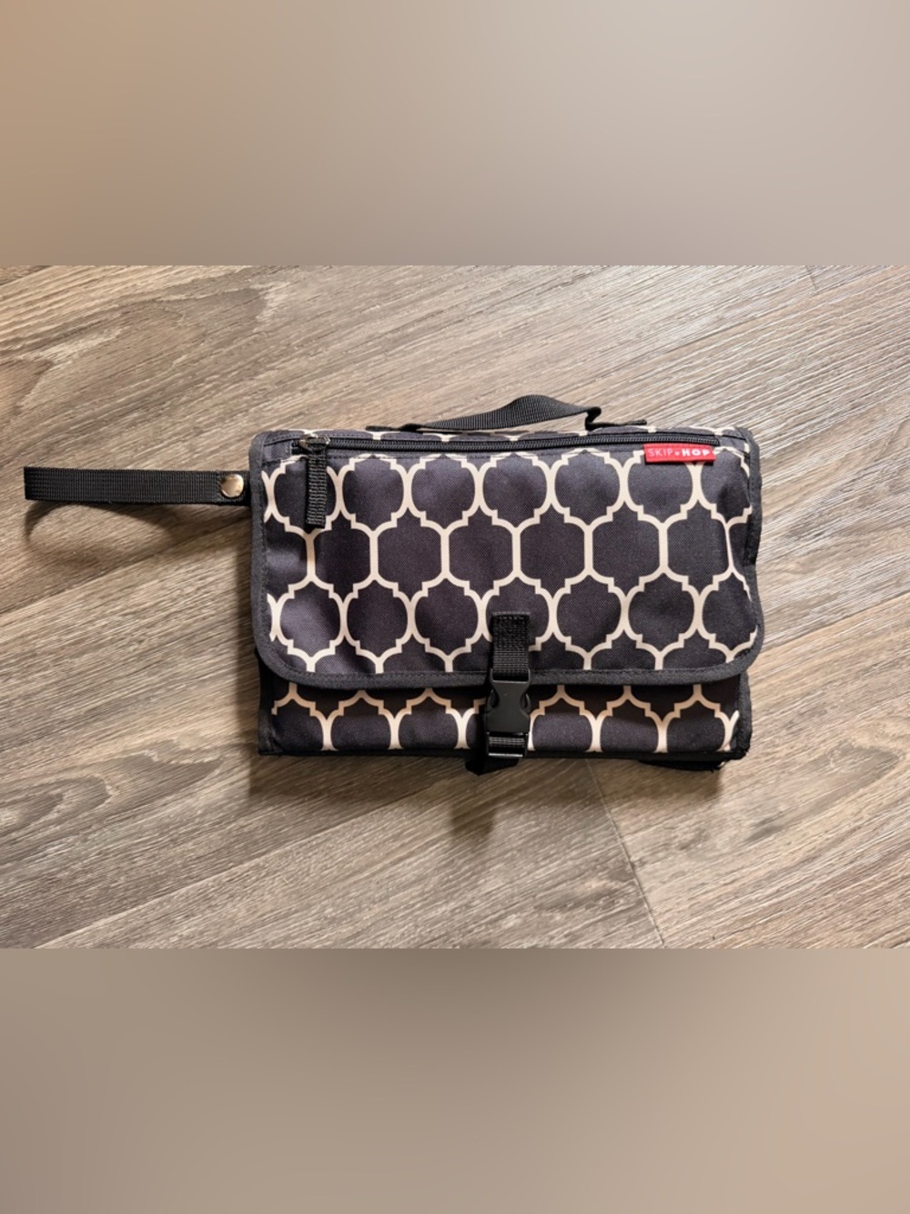 Skip Hop Black and Cream baby changing mat